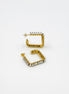 Gold Square Hoop Diamond Earrings – MODA Accessories