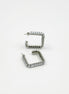 Silver Square Hoop Diamond Earrings – MODA Accessories
