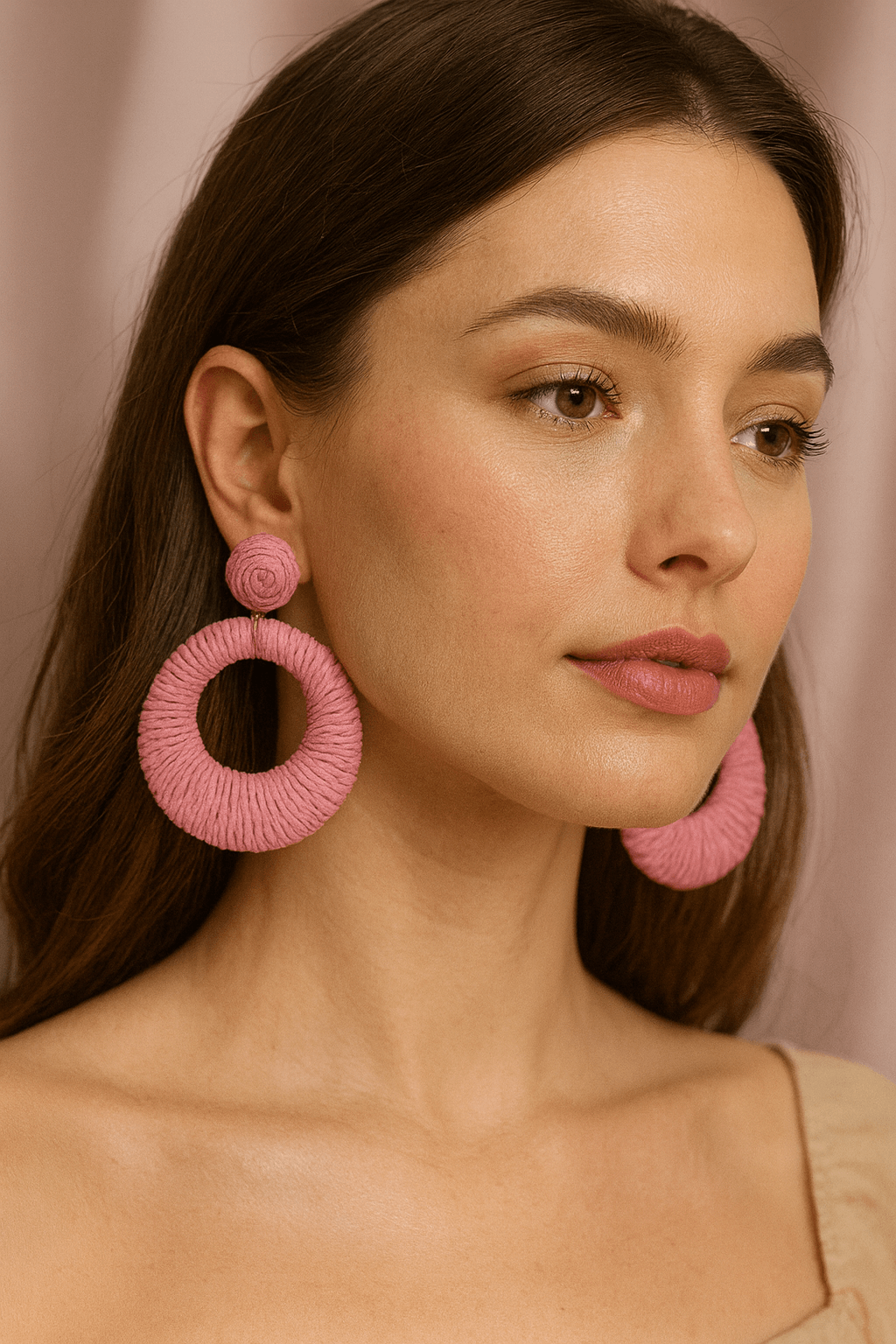 Bold Raffia Wrapped Earrings – Summer Essentials - MODA ACCESSORIES