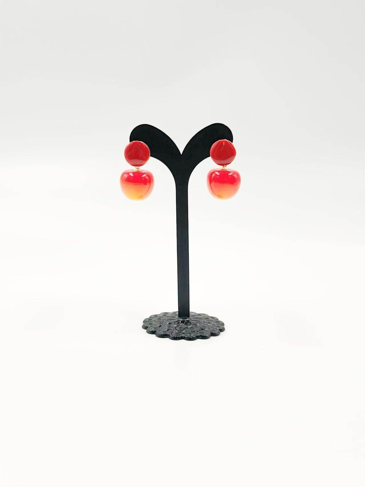 Sunset Ombre Cherry Stud Earrings - MODA ACCESSORIES