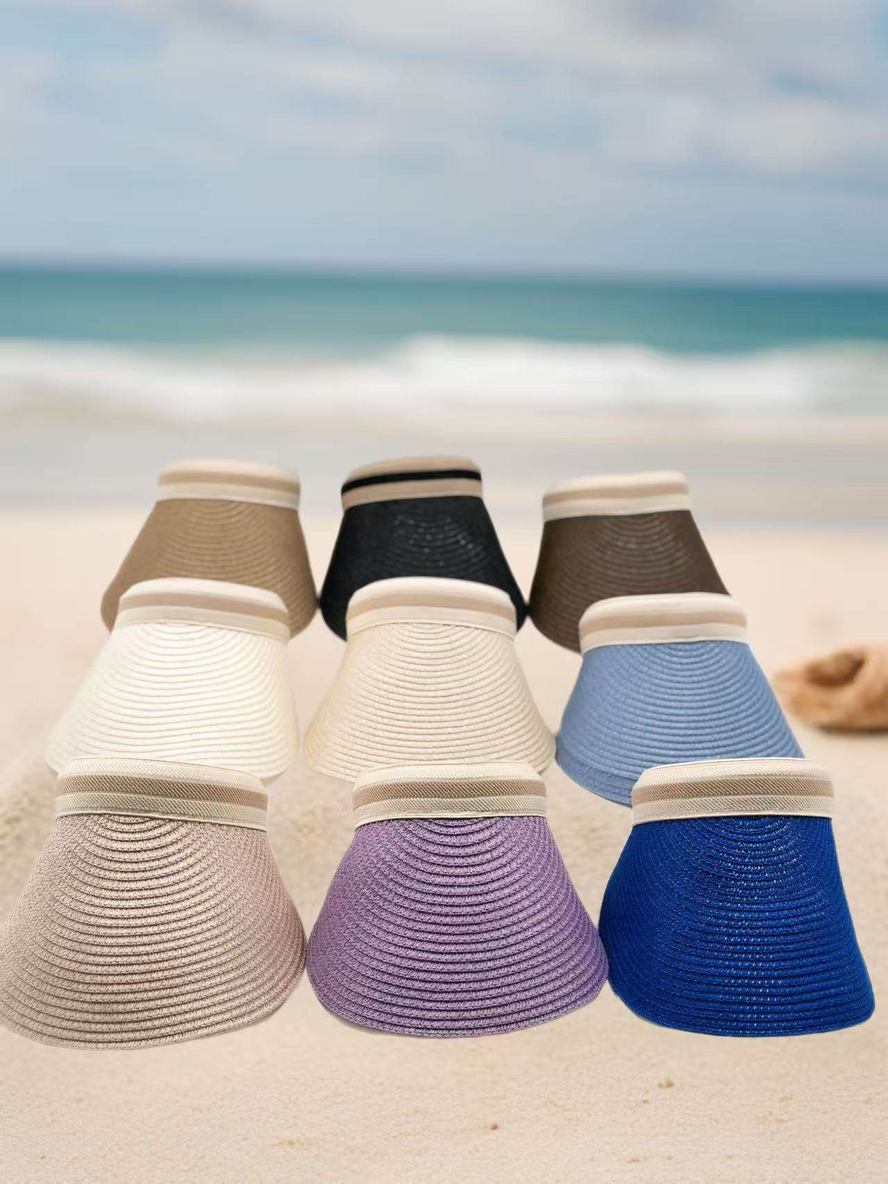 Classic Wide-Brim Sun Visors - MODA ACCESSORIES