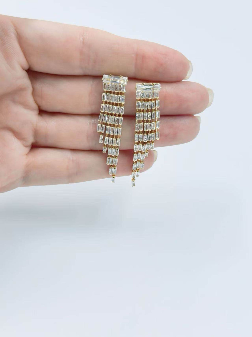 Gold Fringe Statement Earrings - MODA ACCESSORIES