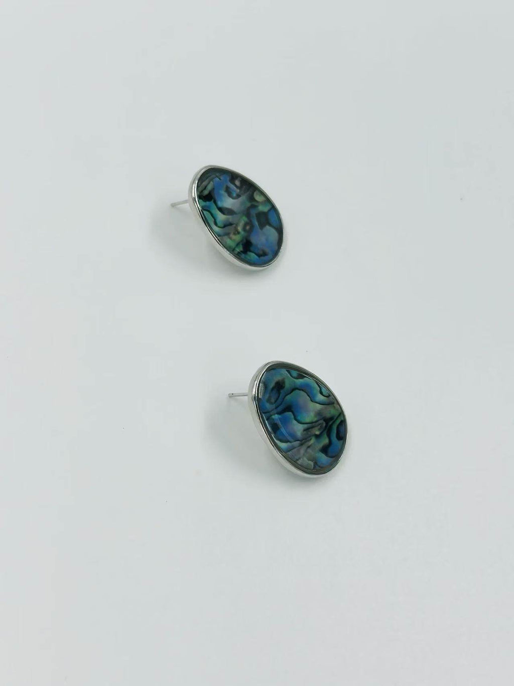 Oval Shell Stud Earrings – Gold & Silver Tone Variants - MODA ACCESSORIES