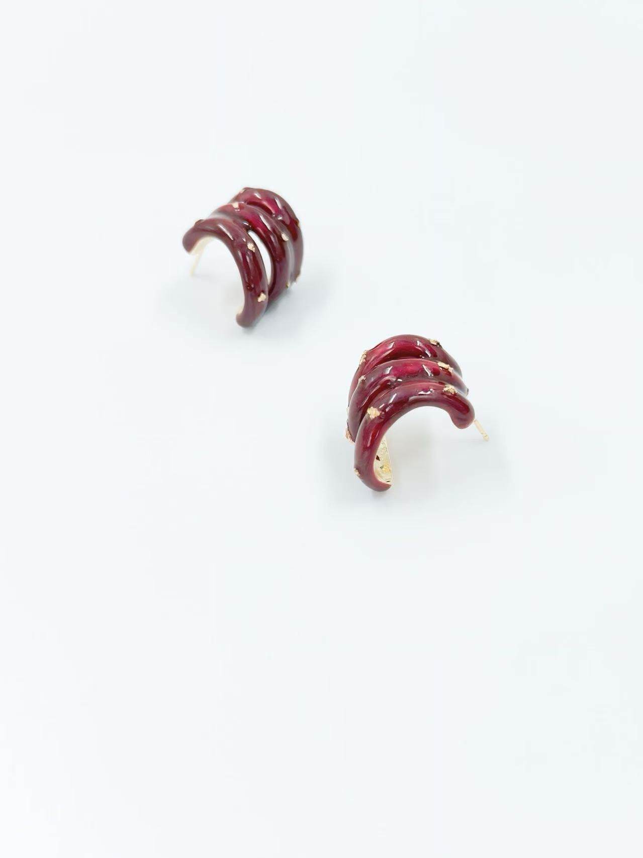 Triple Twist Chunky Stud Earrings – Multicolor Set - MODA ACCESSORIES