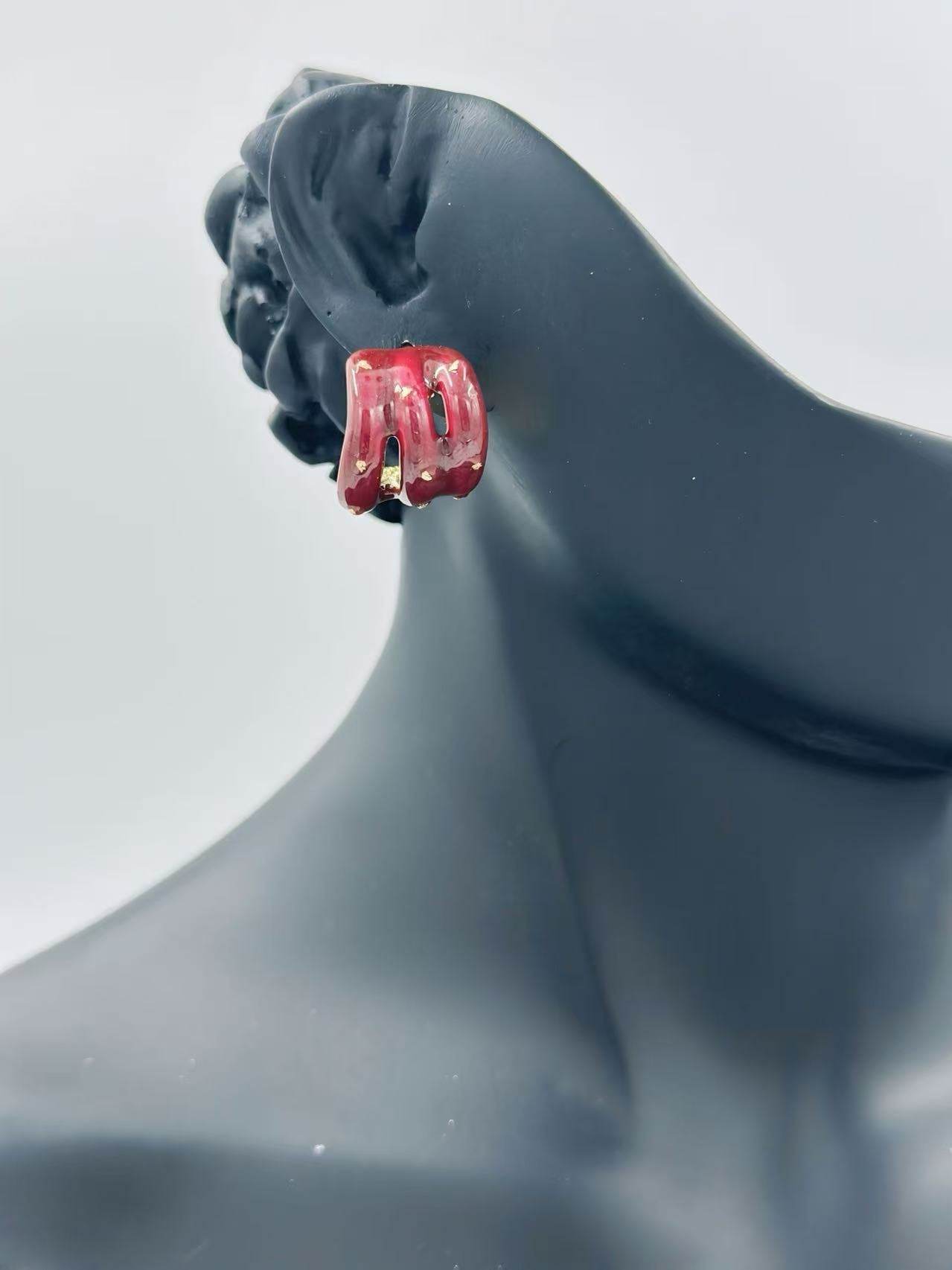 Triple Twist Chunky Stud Earrings β Multicolor Set - MODA ACCESSORIES