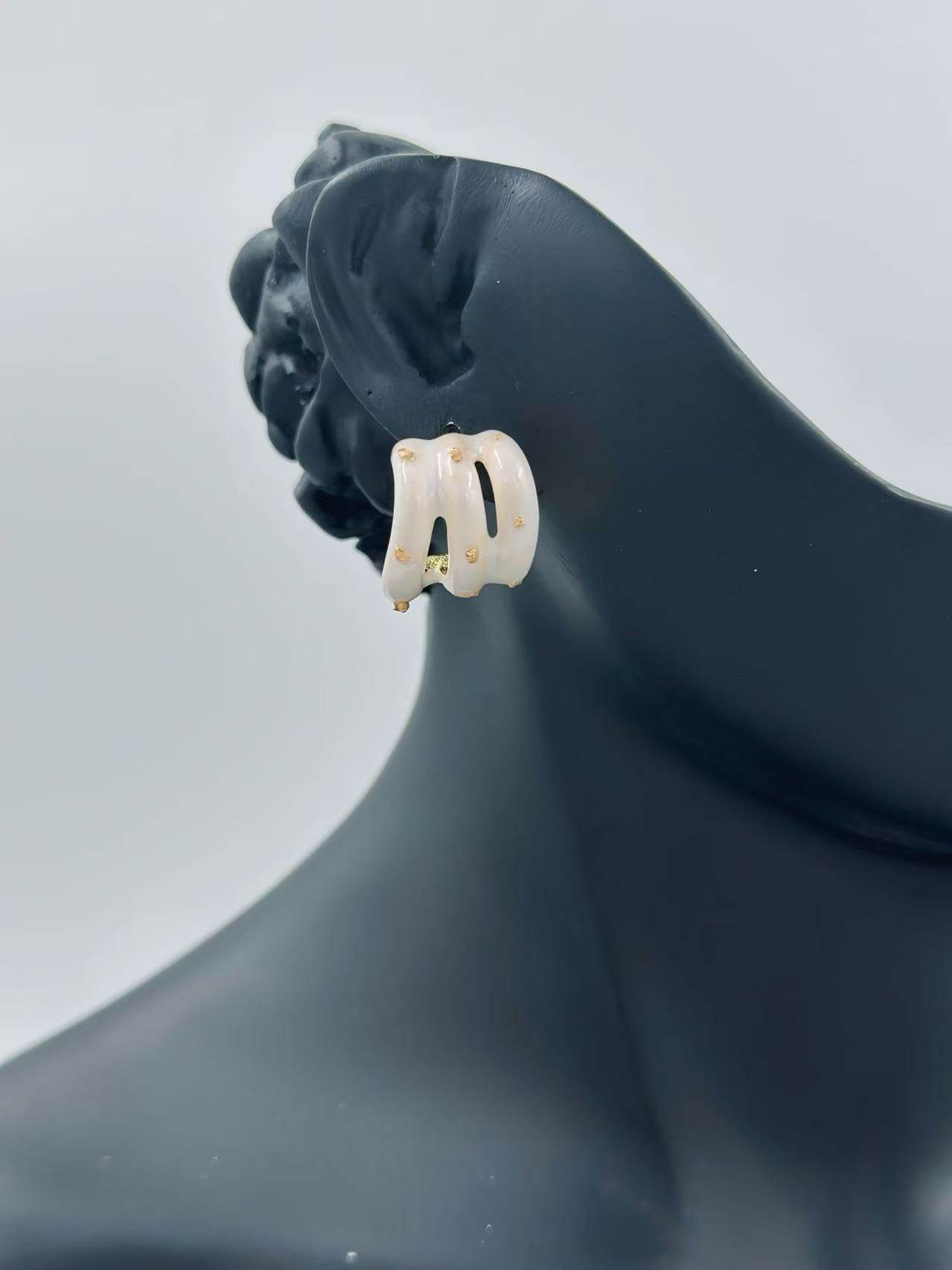 Triple Twist Chunky Stud Earrings β Multicolor Set - MODA ACCESSORIES