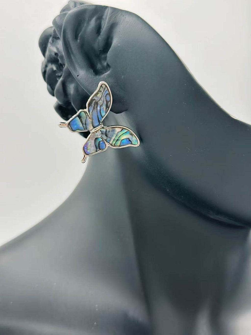 Butterfly Stud Earrings – Gold & Silver Frames - MODA ACCESSORIES