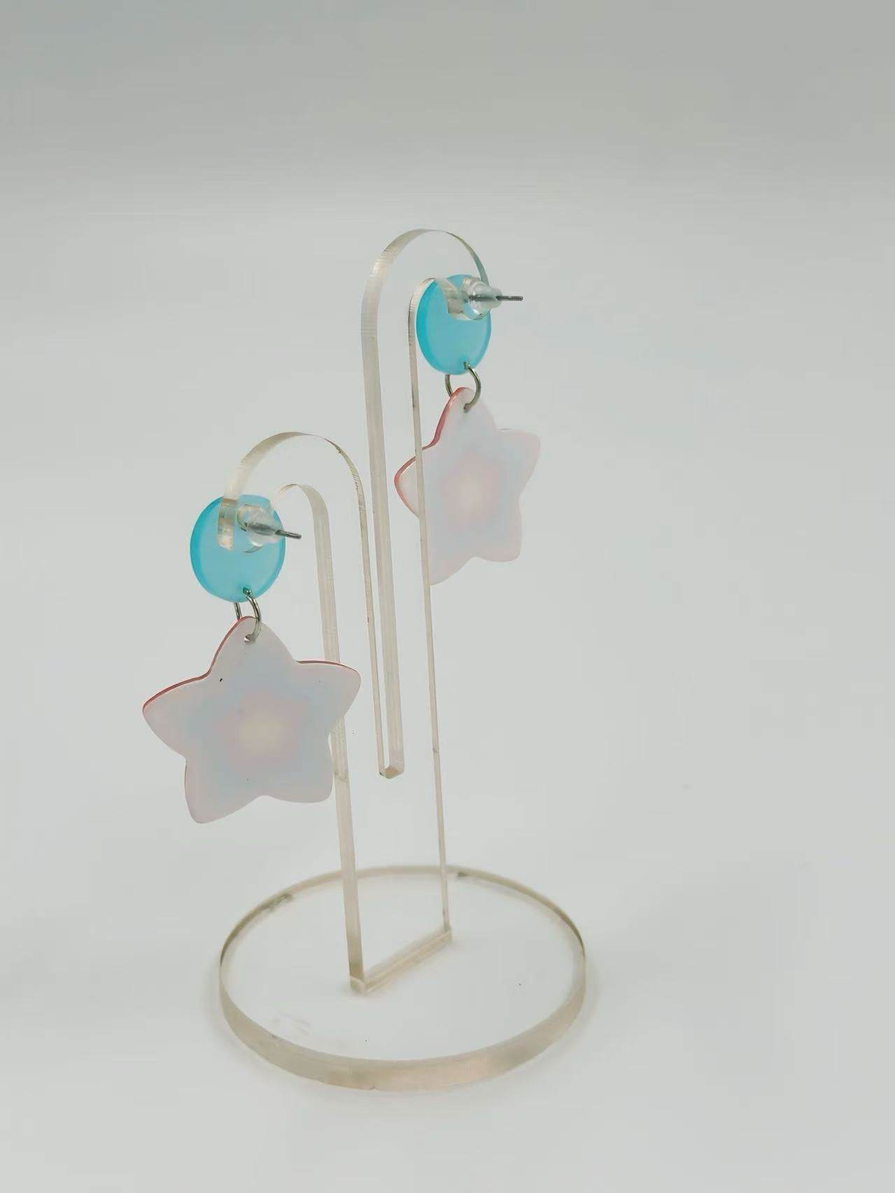 Colorful Layered Star Stud Earrings - MODA ACCESSORIES