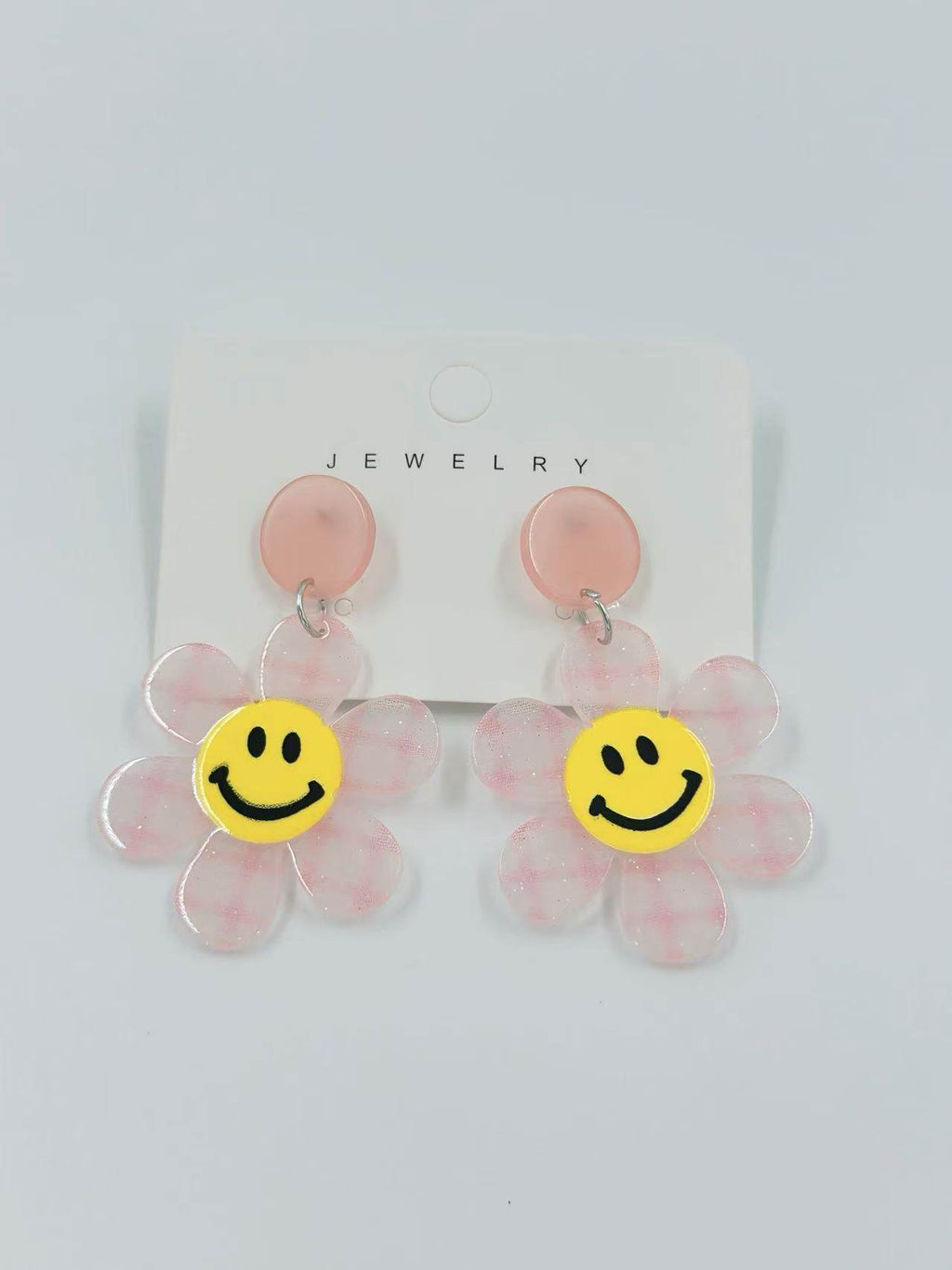 Smiley Face Daisy Stud Earrings - MODA ACCESSORIES