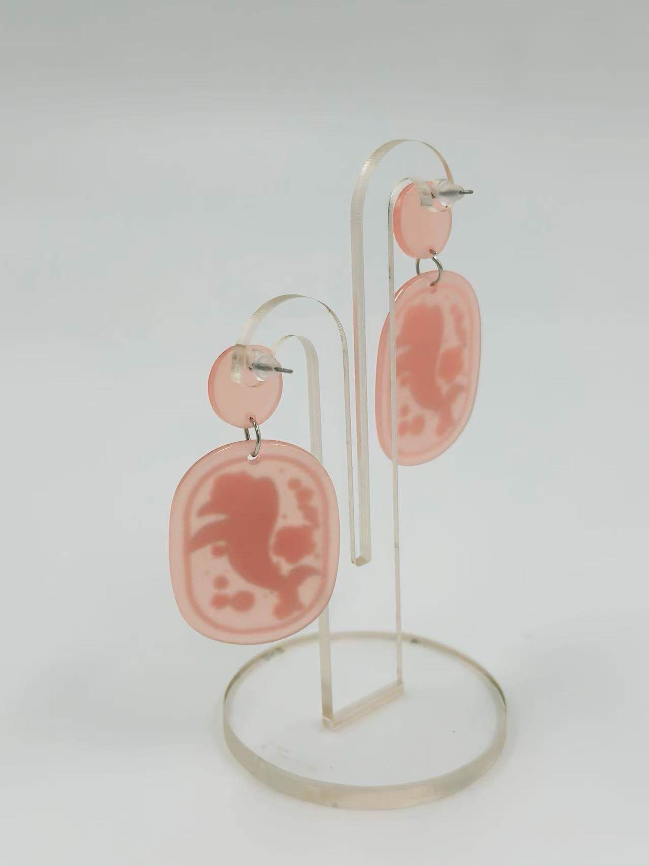 Ocean Whale Floral Stud Earrings - MODA ACCESSORIES