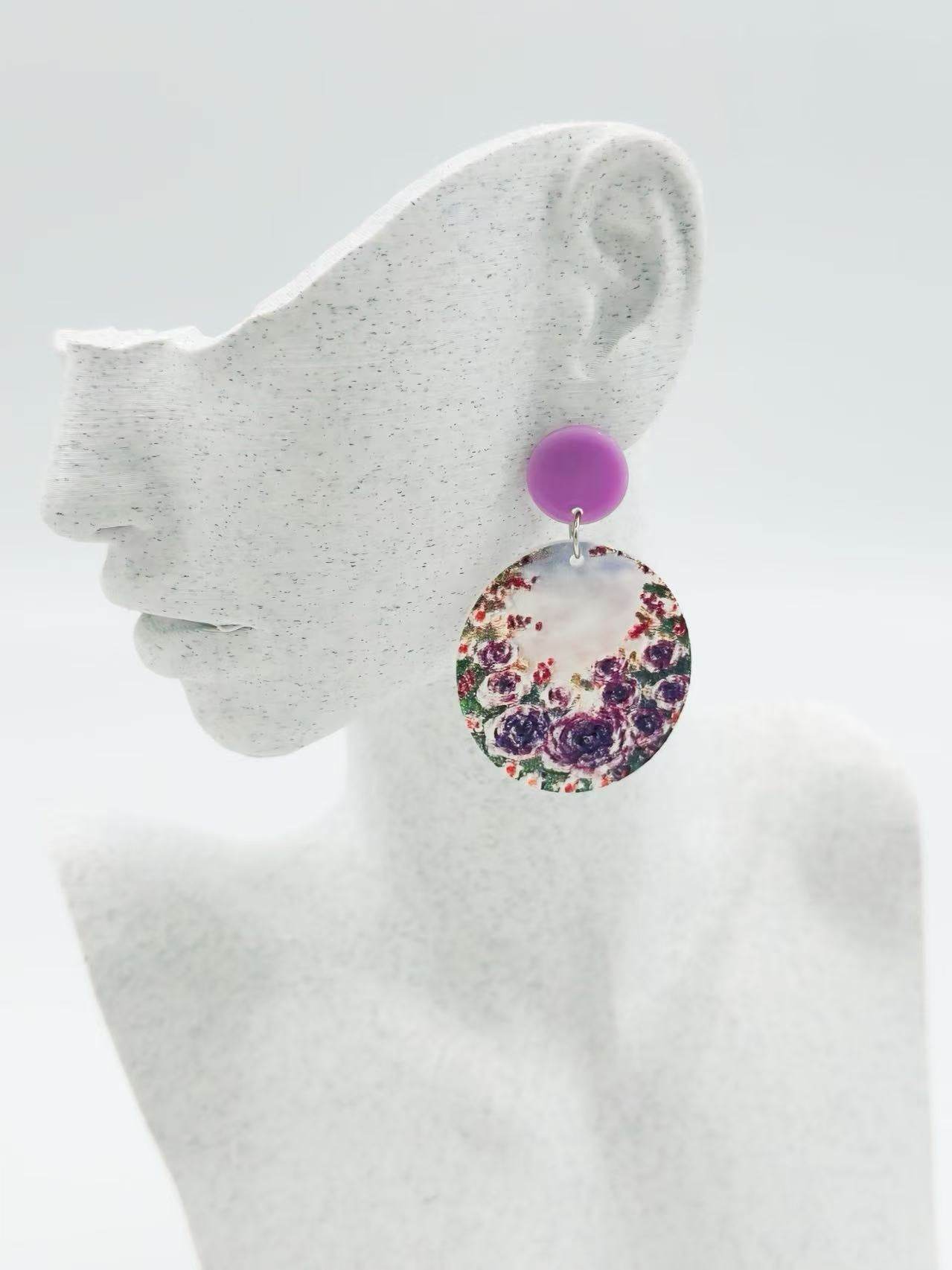 Violet Garden Art-Inspired Earrings - MODA ACCESSORIES