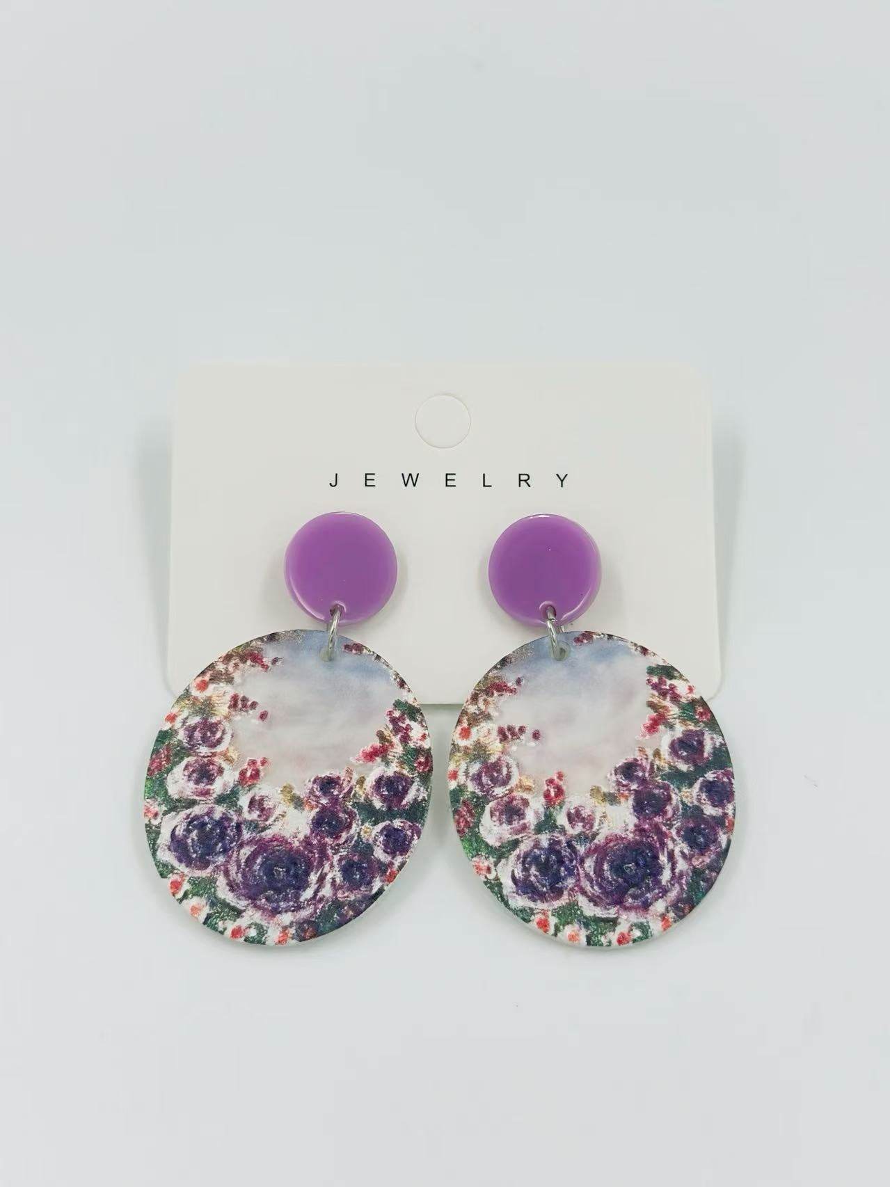Violet Garden Art-Inspired Earrings - MODA ACCESSORIES