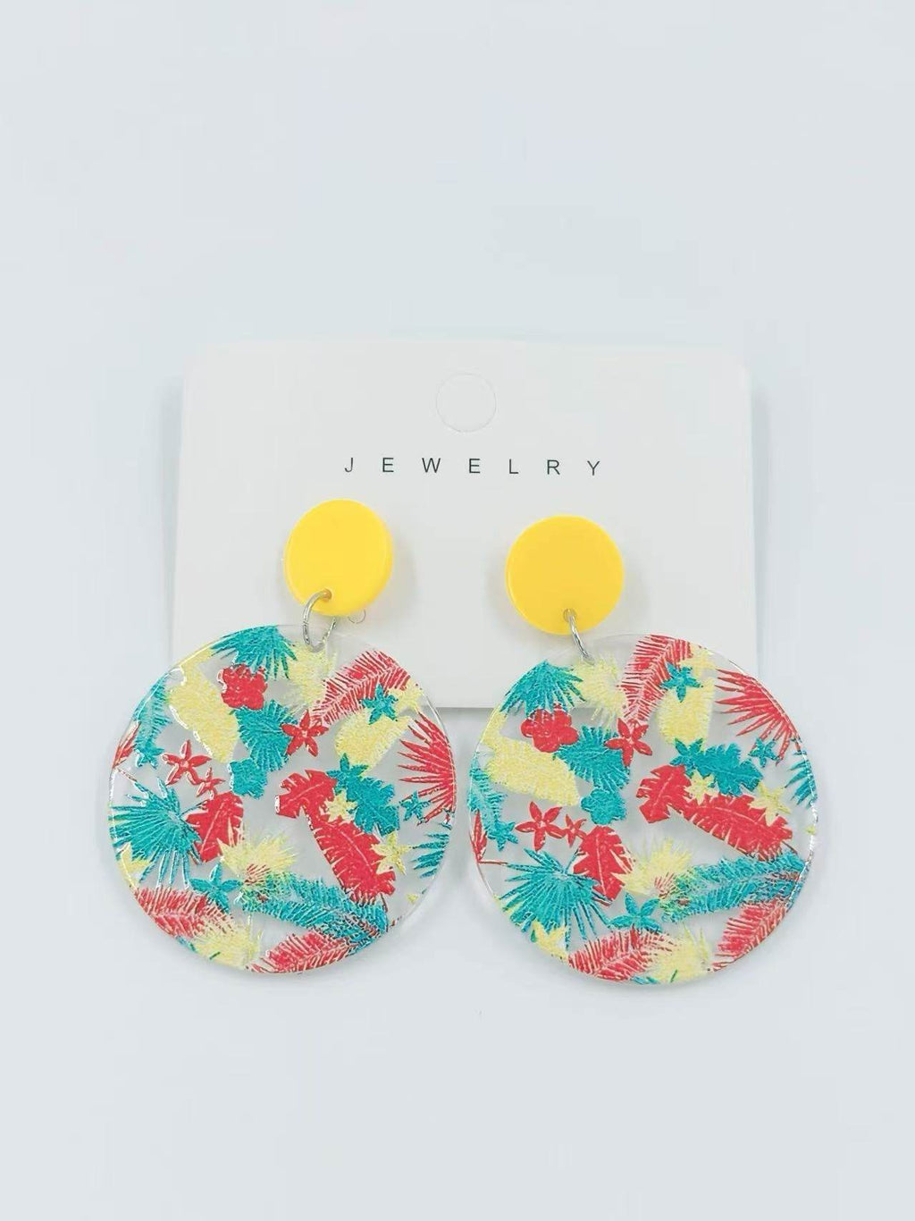 Tropical Fern Burst Statement Earrings - MODA ACCESSORIES