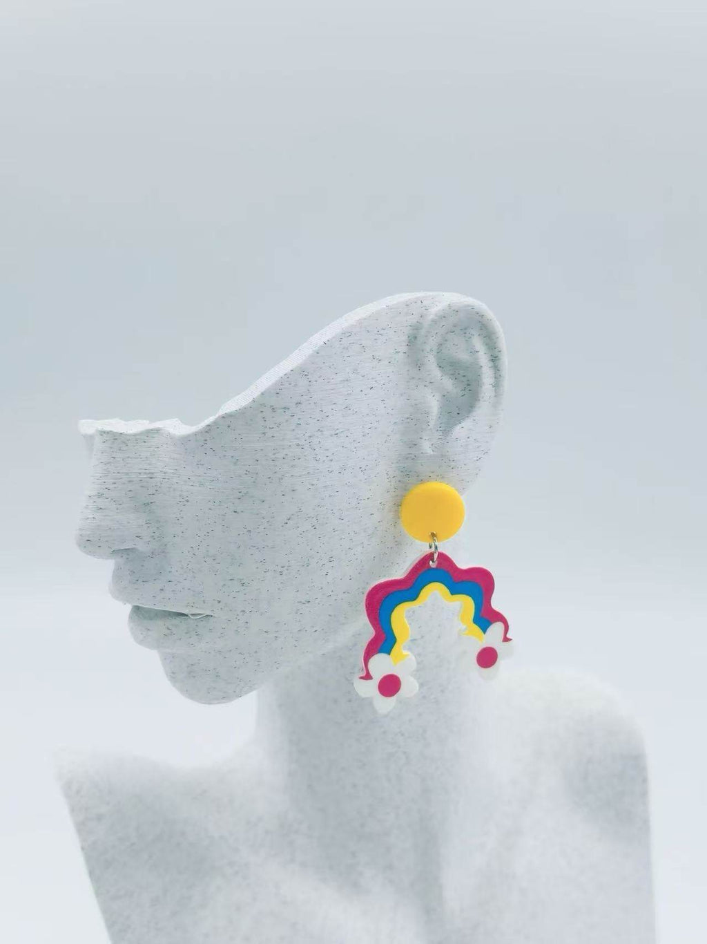 Retro Rainbow & Daisy Stud Earrings - MODA ACCESSORIES
