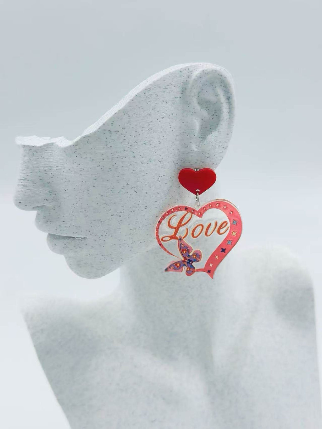 Love & Butterflies Heart Earrings - MODA ACCESSORIES