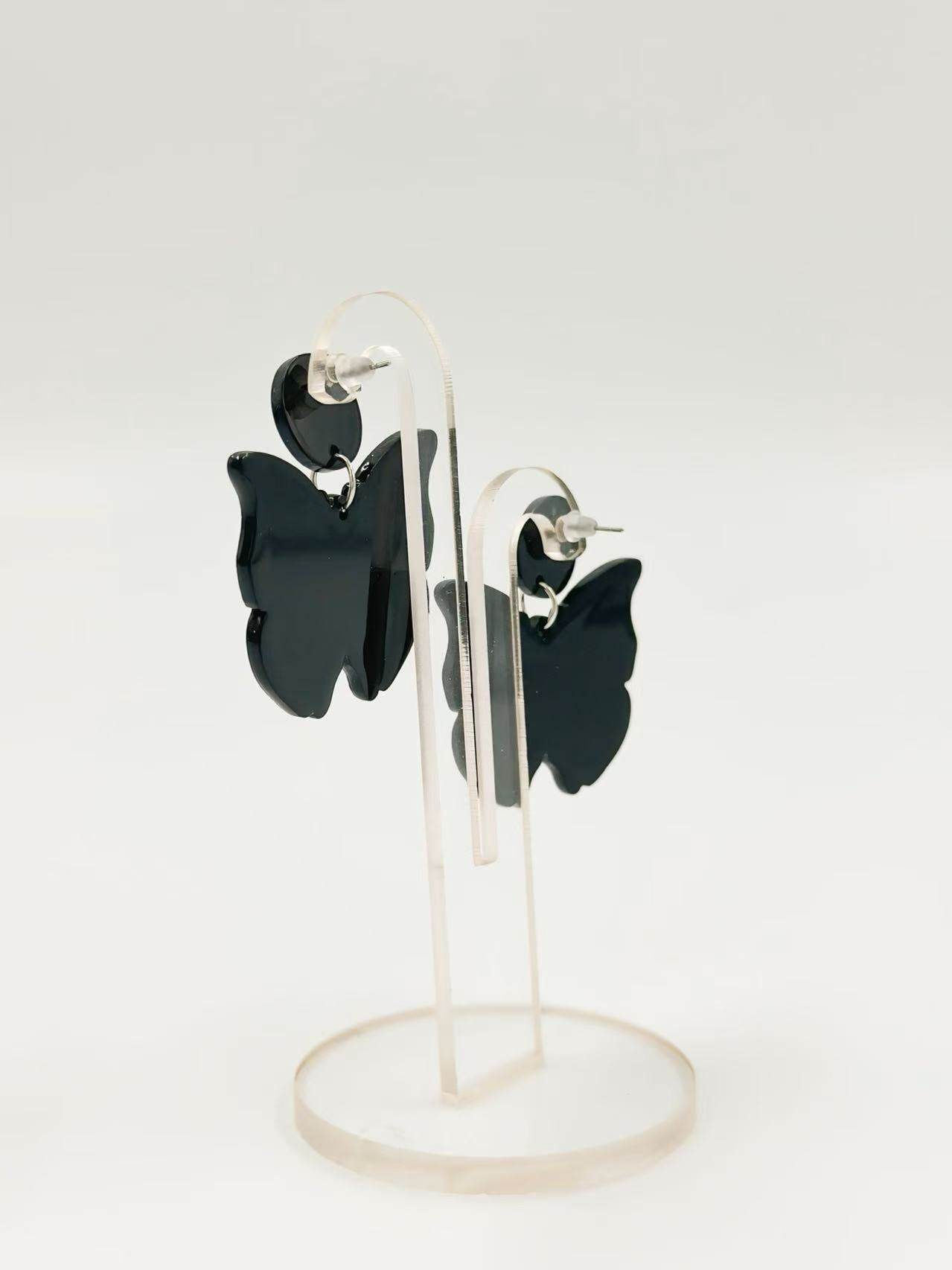 Crimson Monarch Butterfly Statement Earrings - MODA ACCESSORIES