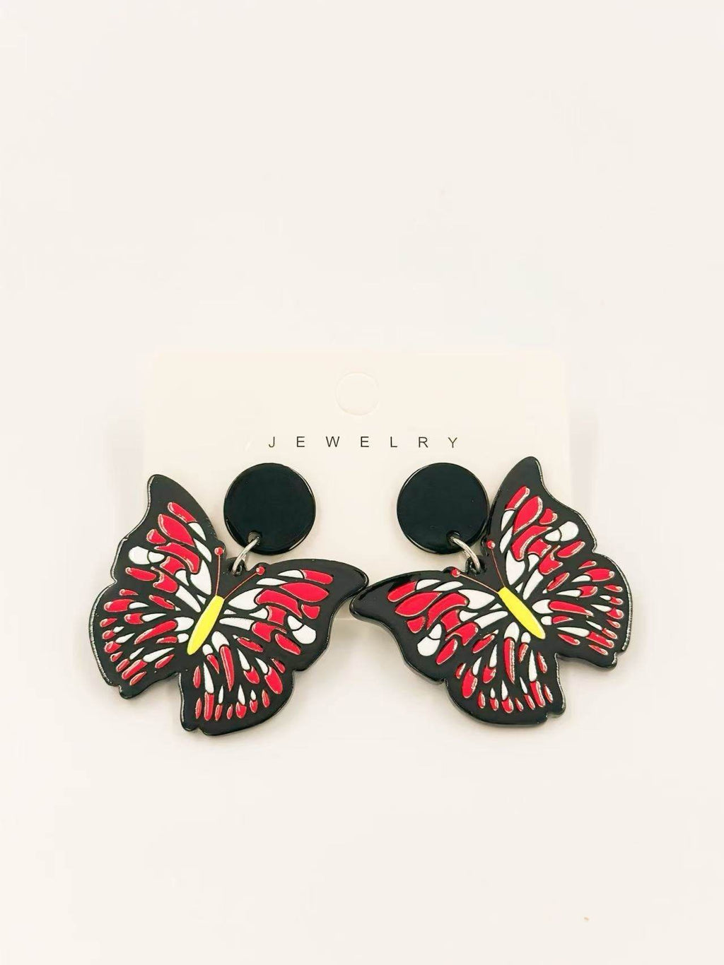 Crimson Monarch Butterfly Statement Earrings - MODA ACCESSORIES