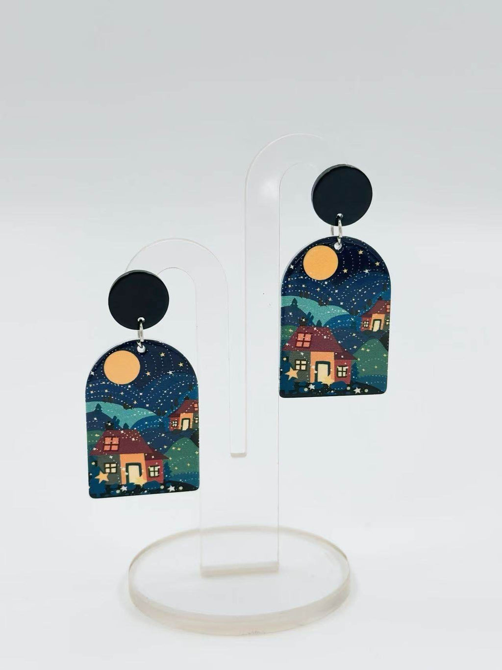 Starry Village Night Earrings - MODA ACCESSORIES