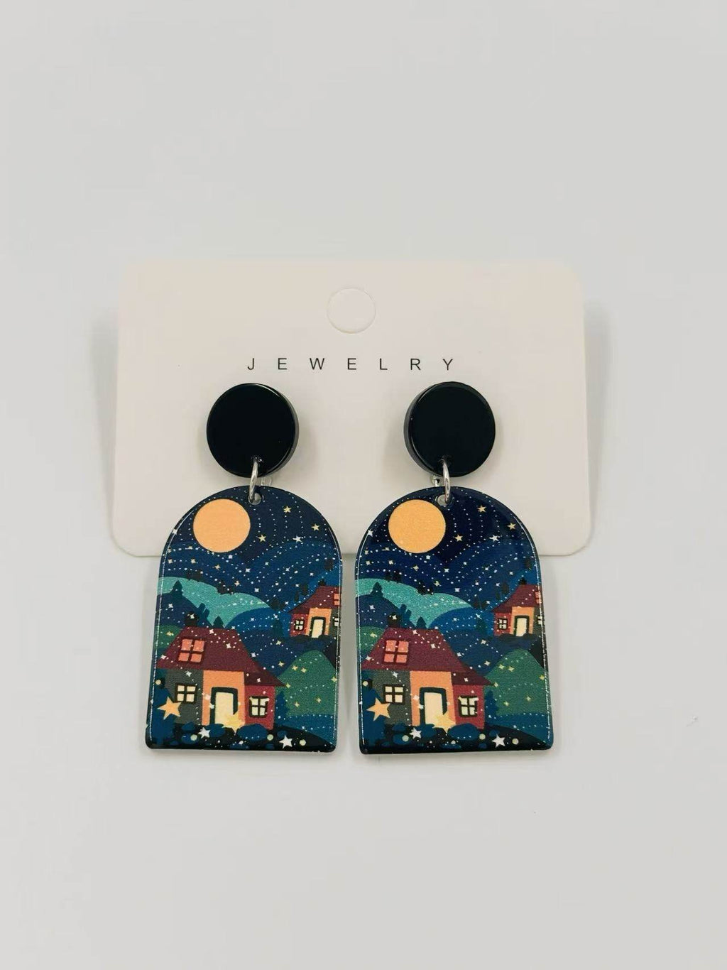 Starry Village Night Earrings - MODA ACCESSORIES