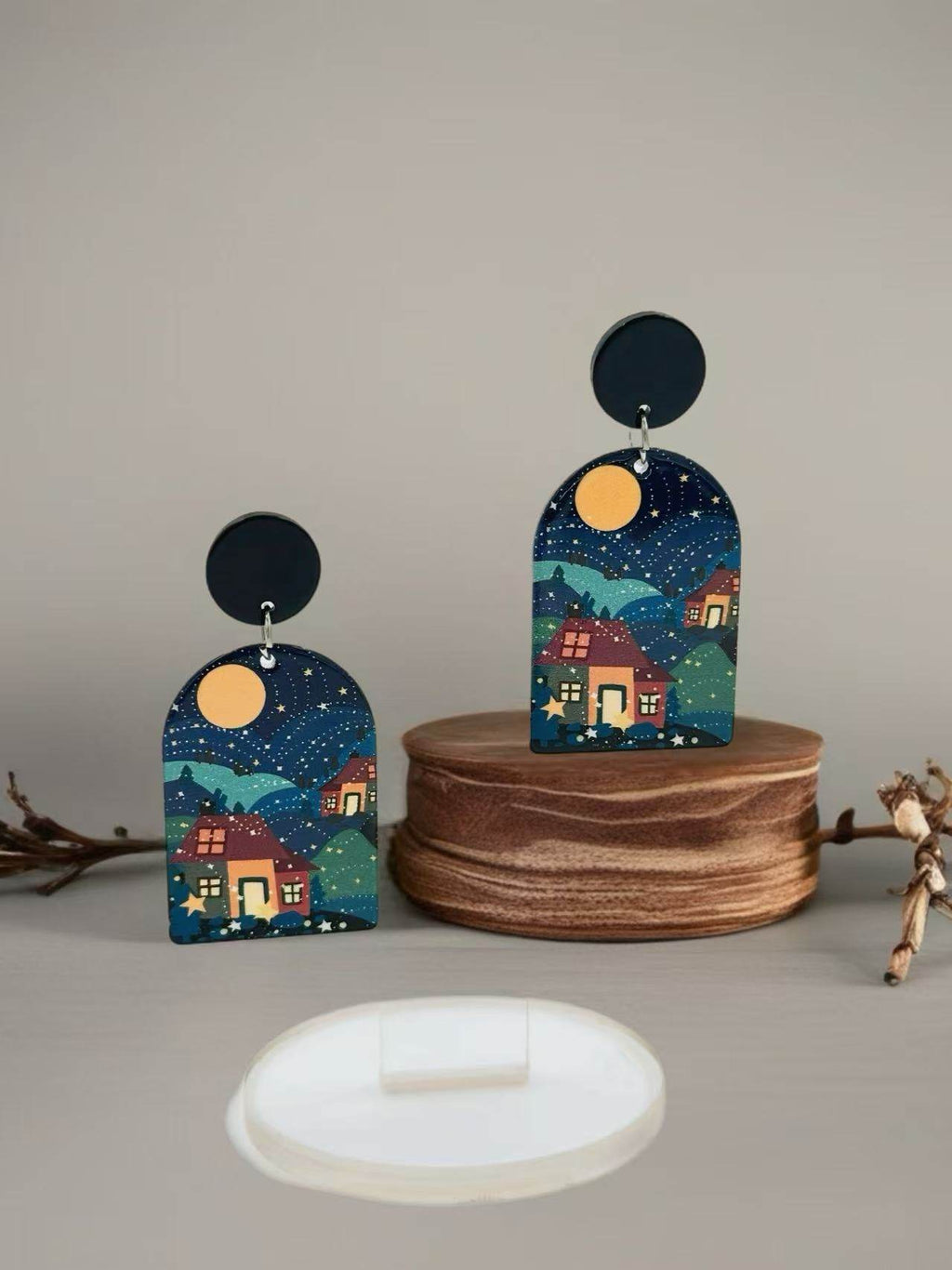 Starry Village Night Earrings - MODA ACCESSORIES