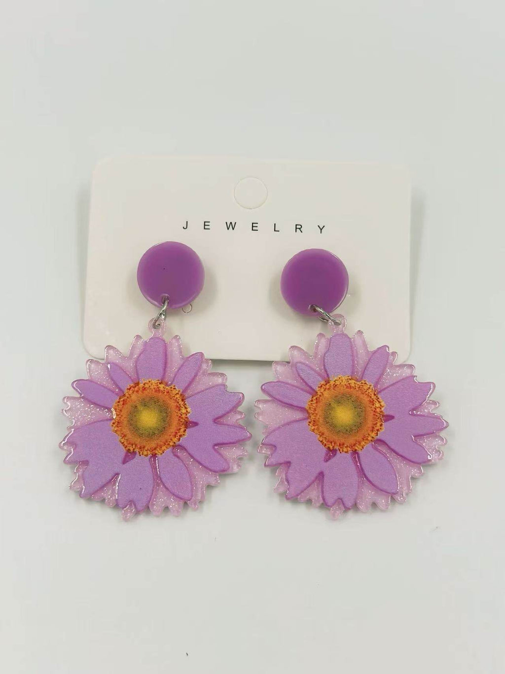 Lavender Bloom Daisy Earrings - MODA ACCESSORIES
