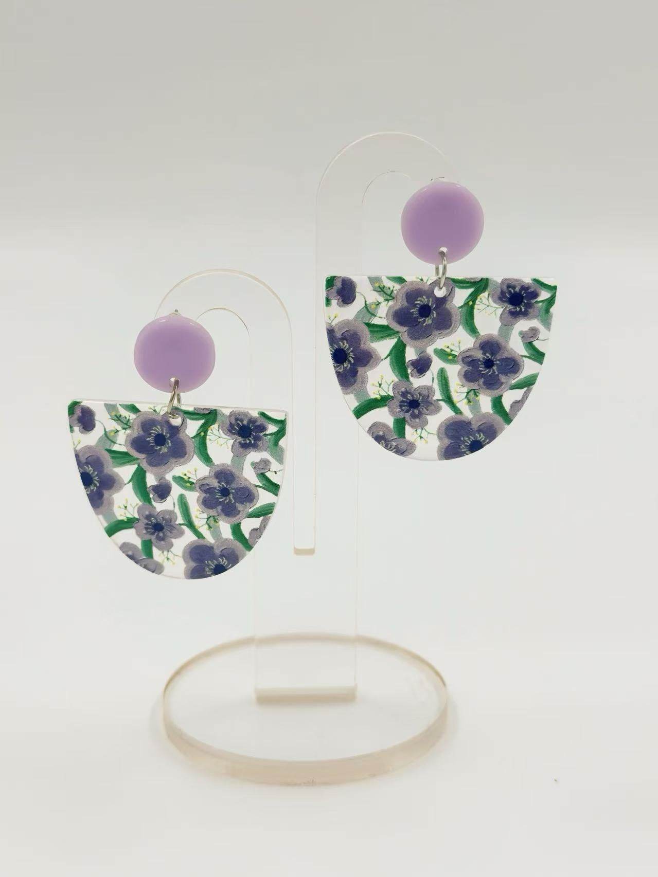 Violet Meadow Stud Earrings - MODA ACCESSORIES