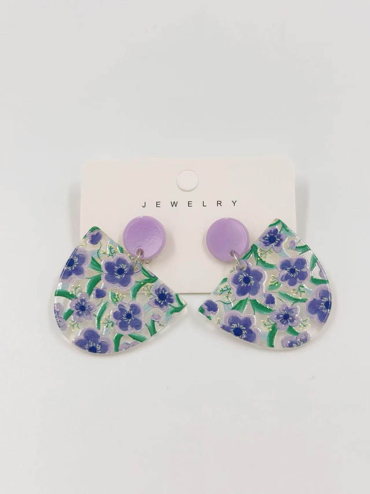 Violet Meadow Stud Earrings - MODA ACCESSORIES