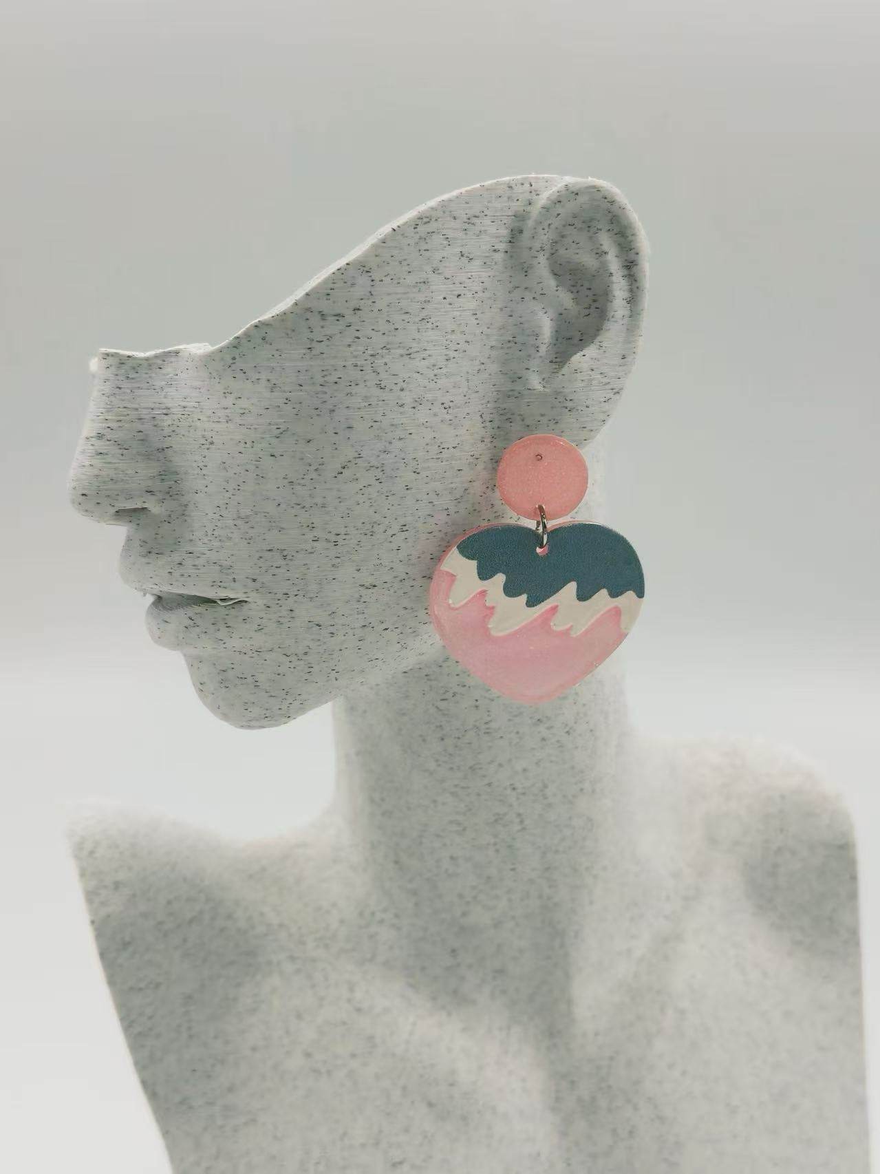 Sweet Frosting Heart Earrings - MODA ACCESSORIES