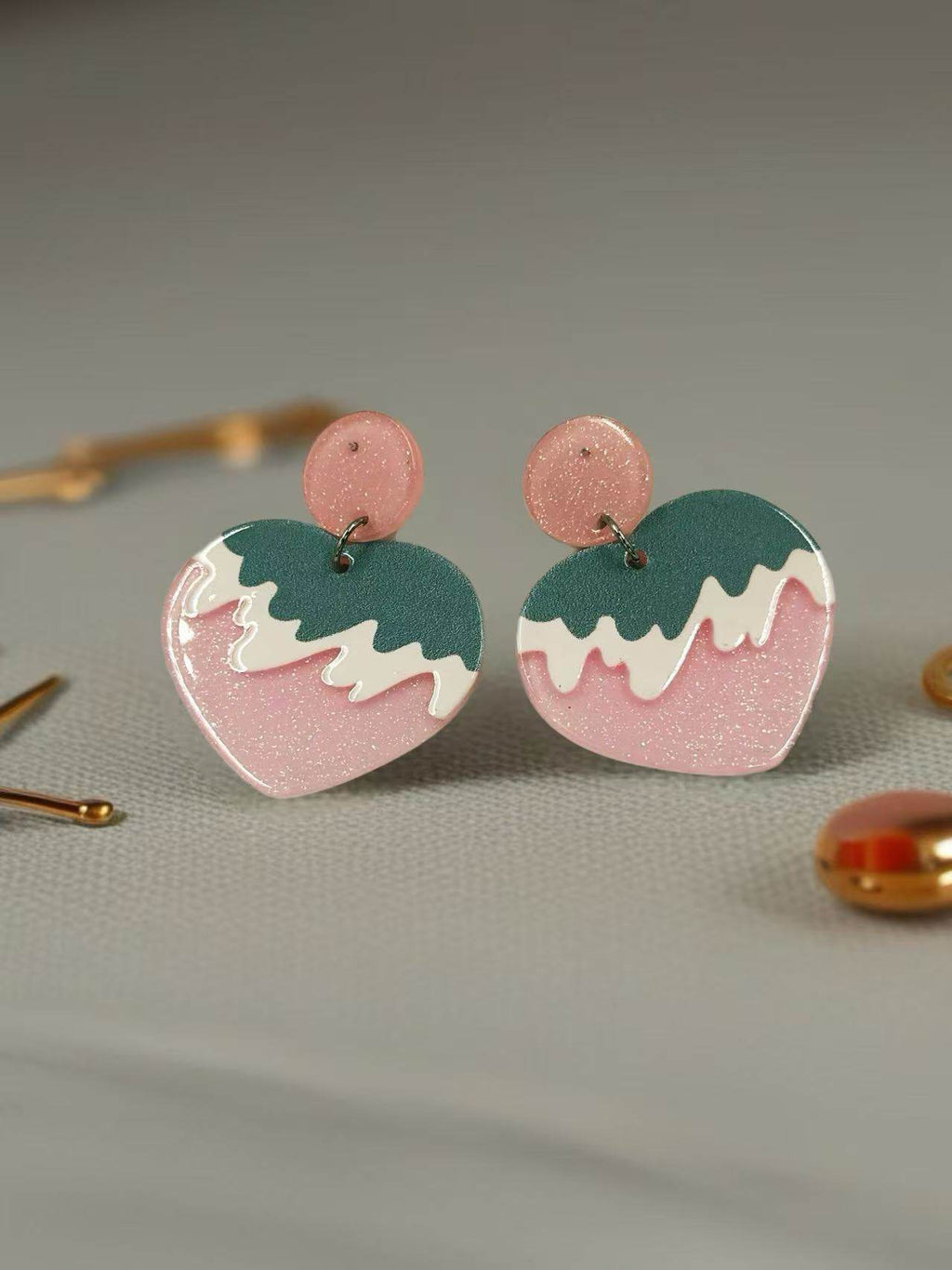 Sweet Frosting Heart Earrings - MODA ACCESSORIES