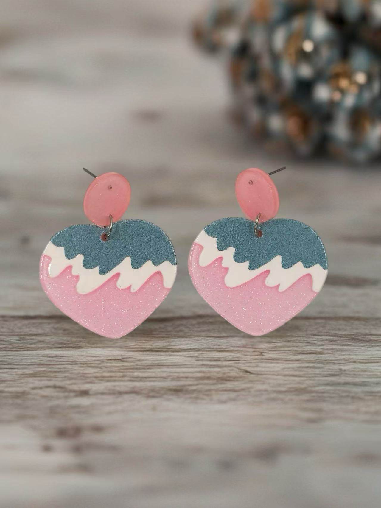 Sweet Frosting Heart Earrings - MODA ACCESSORIES