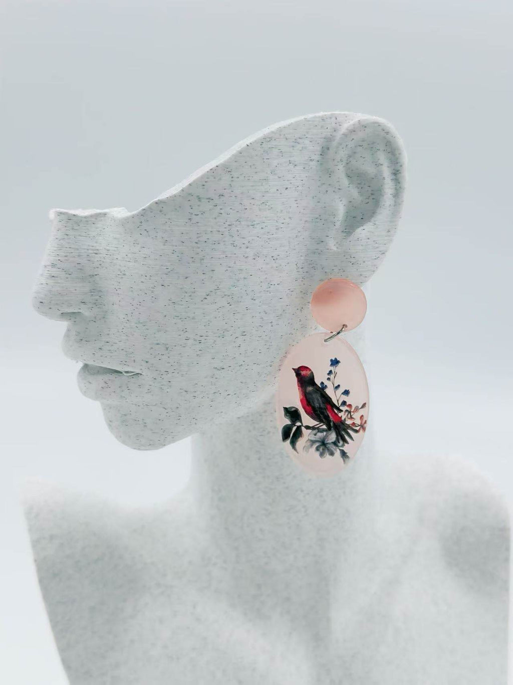 Blush Songbird Oval Earrings - MODA ACCESSORIES