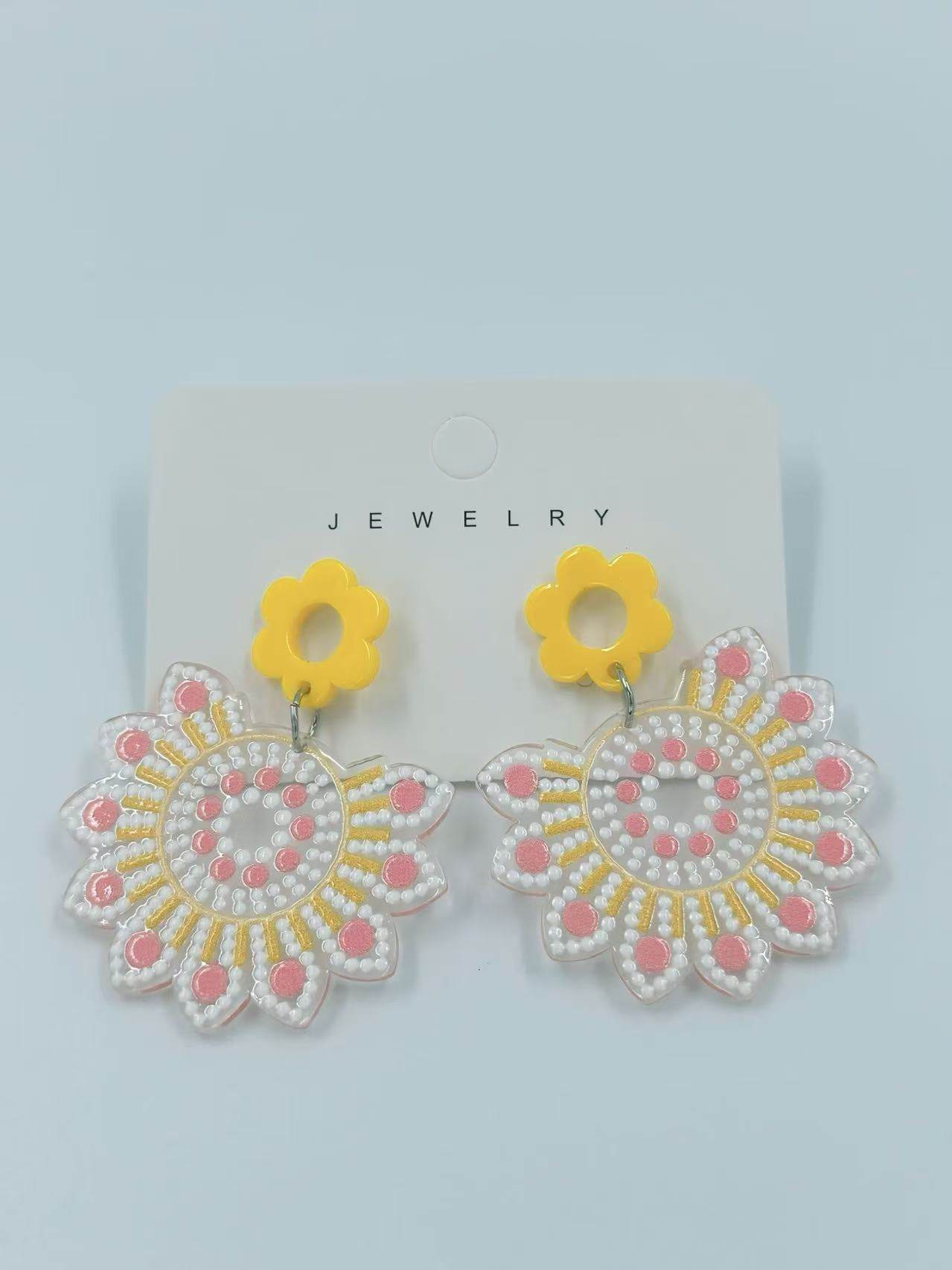 Sunny Bloom Mandala Earrings - MODA ACCESSORIES