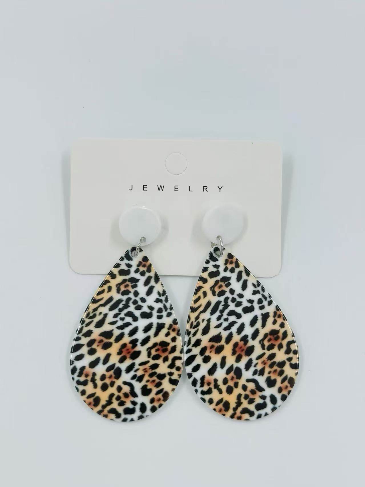Wild Spirit Leopard Print Stud Earrings - MODA ACCESSORIES