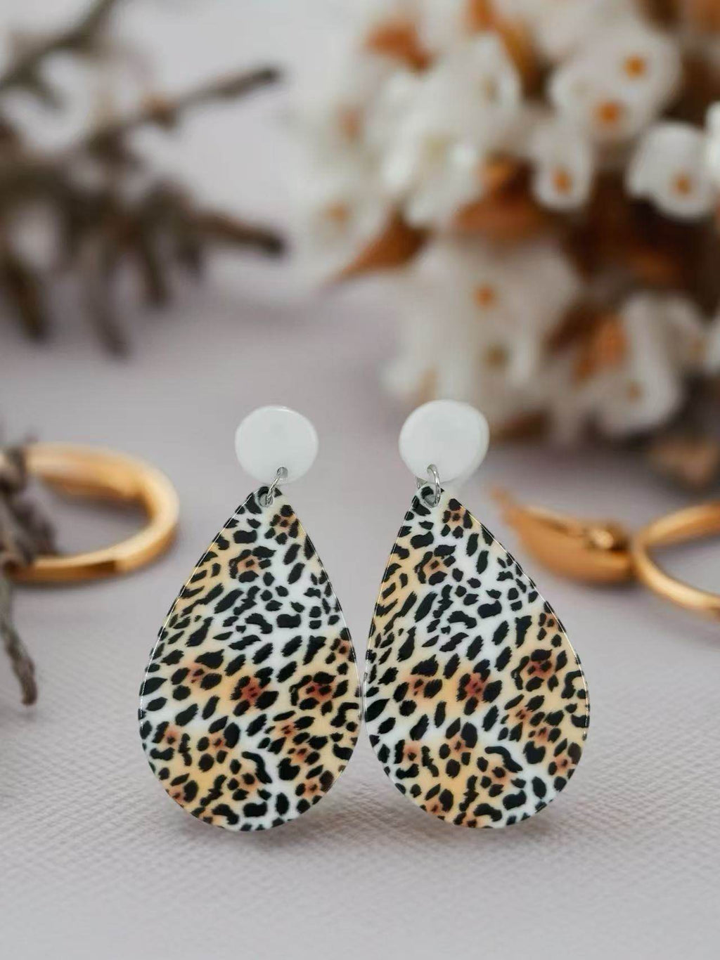Wild Spirit Leopard Print Stud Earrings - MODA ACCESSORIES
