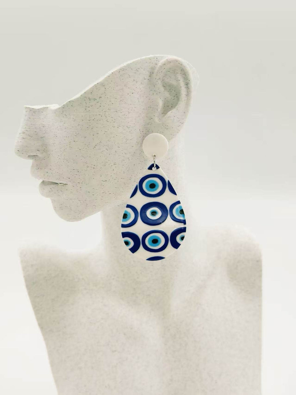 Blue Nazar Stud Statement Earrings - MODA ACCESSORIES
