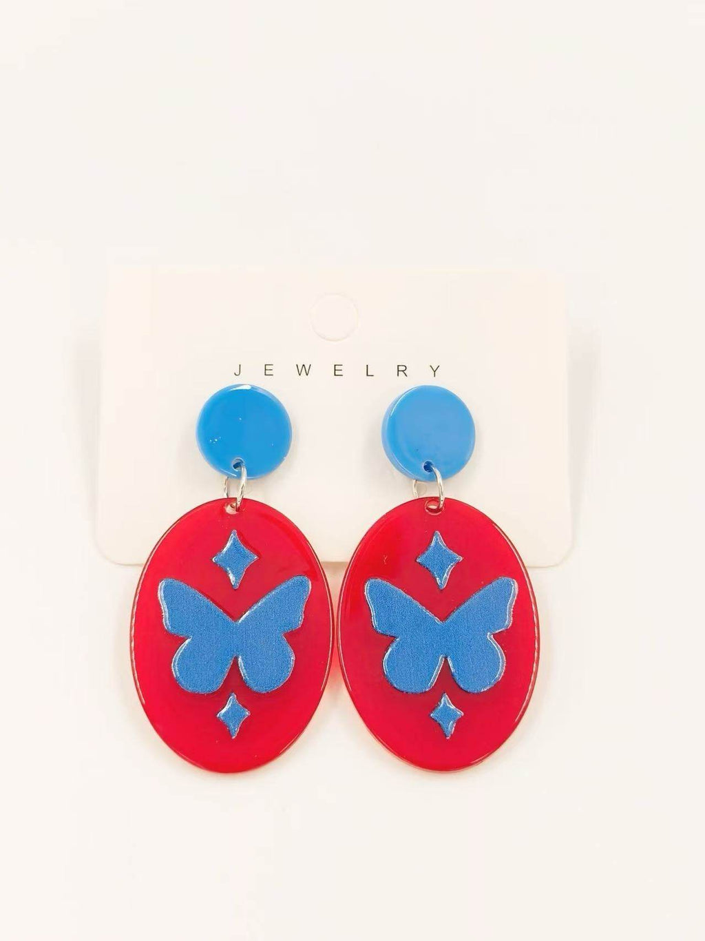 Blue Butterfly Charm Earrings - MODA ACCESSORIES