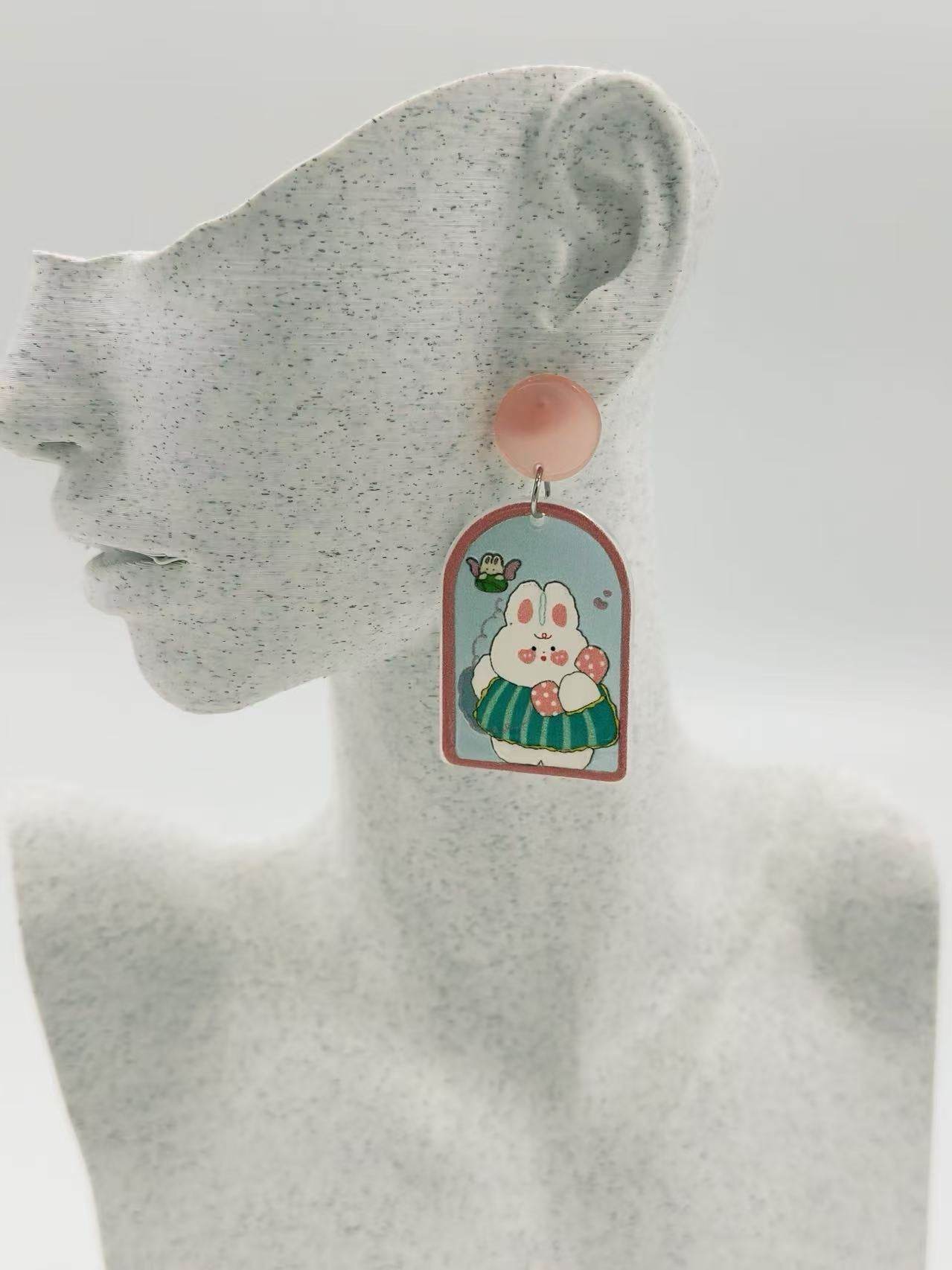 Whimsical Bunny Charm Earrings - MODA ACCESSORIES