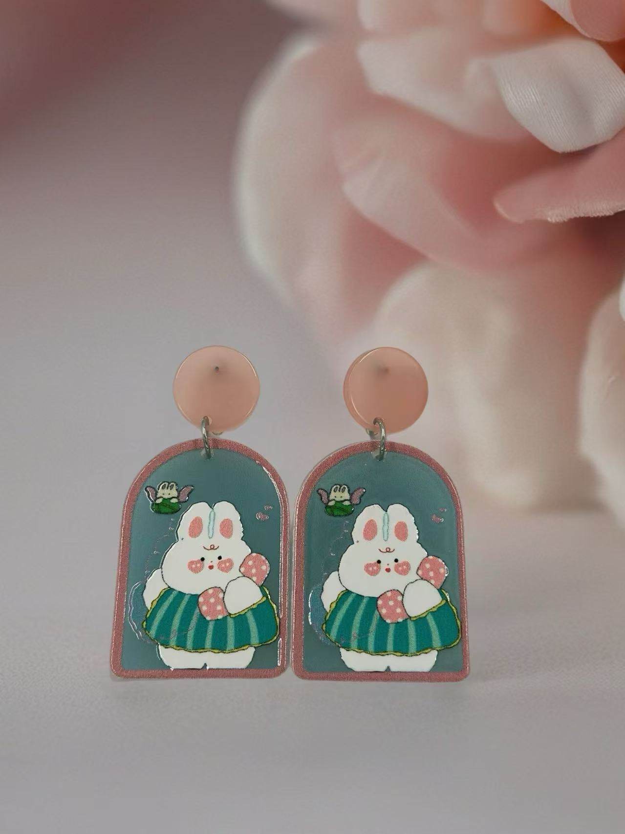 Whimsical Bunny Charm Earrings - MODA ACCESSORIES