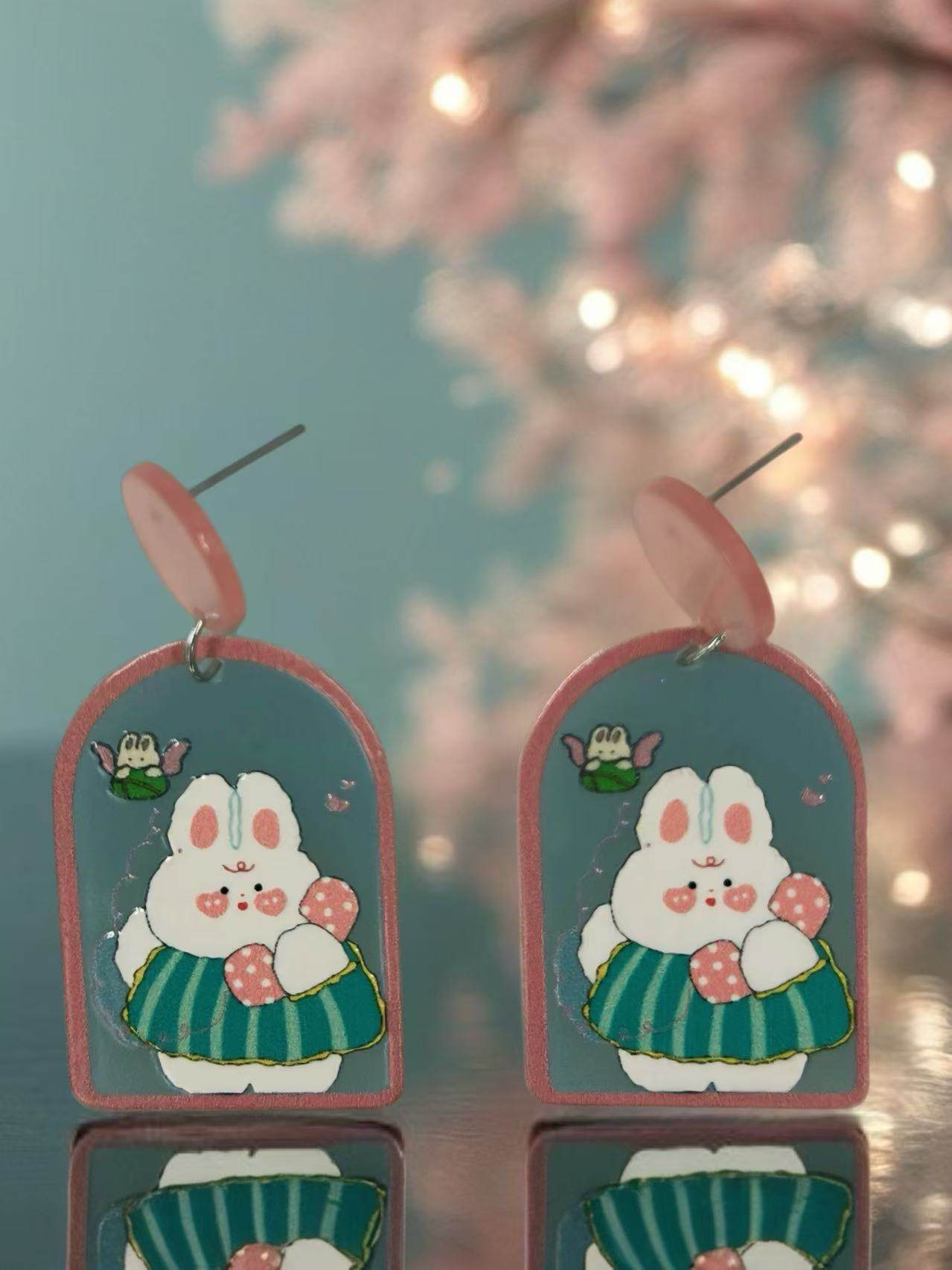 Whimsical Bunny Charm Earrings - MODA ACCESSORIES