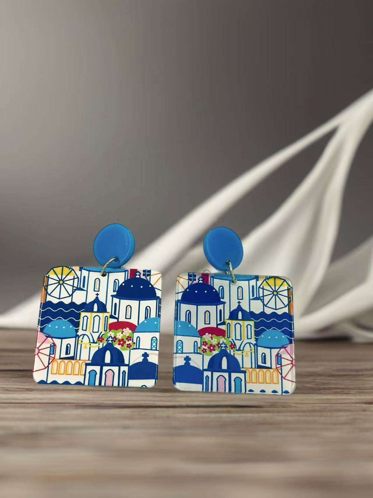 Santorini Dreams Statement Earrings - MODA ACCESSORIES