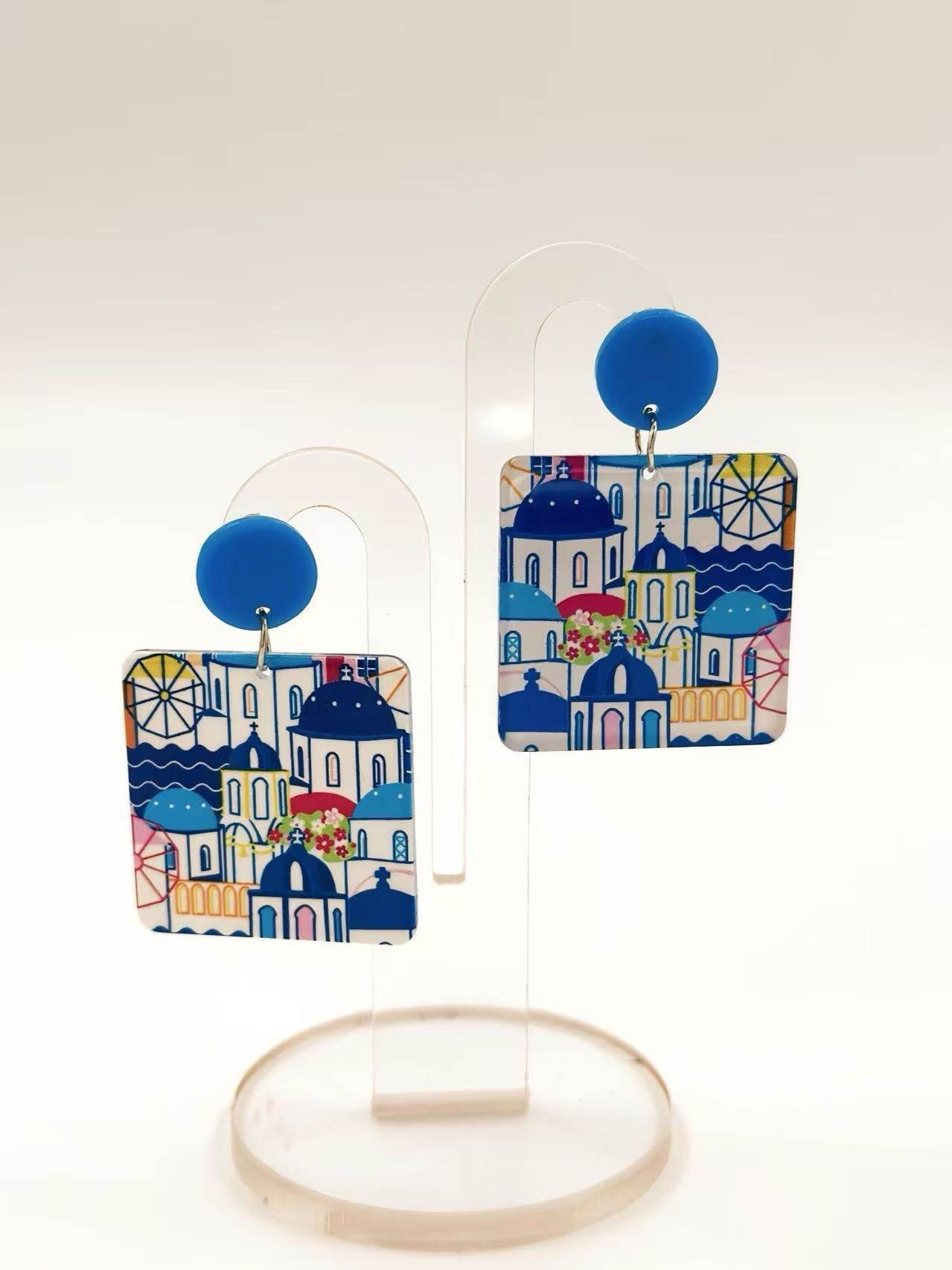 Santorini Dreams Statement Earrings - MODA ACCESSORIES