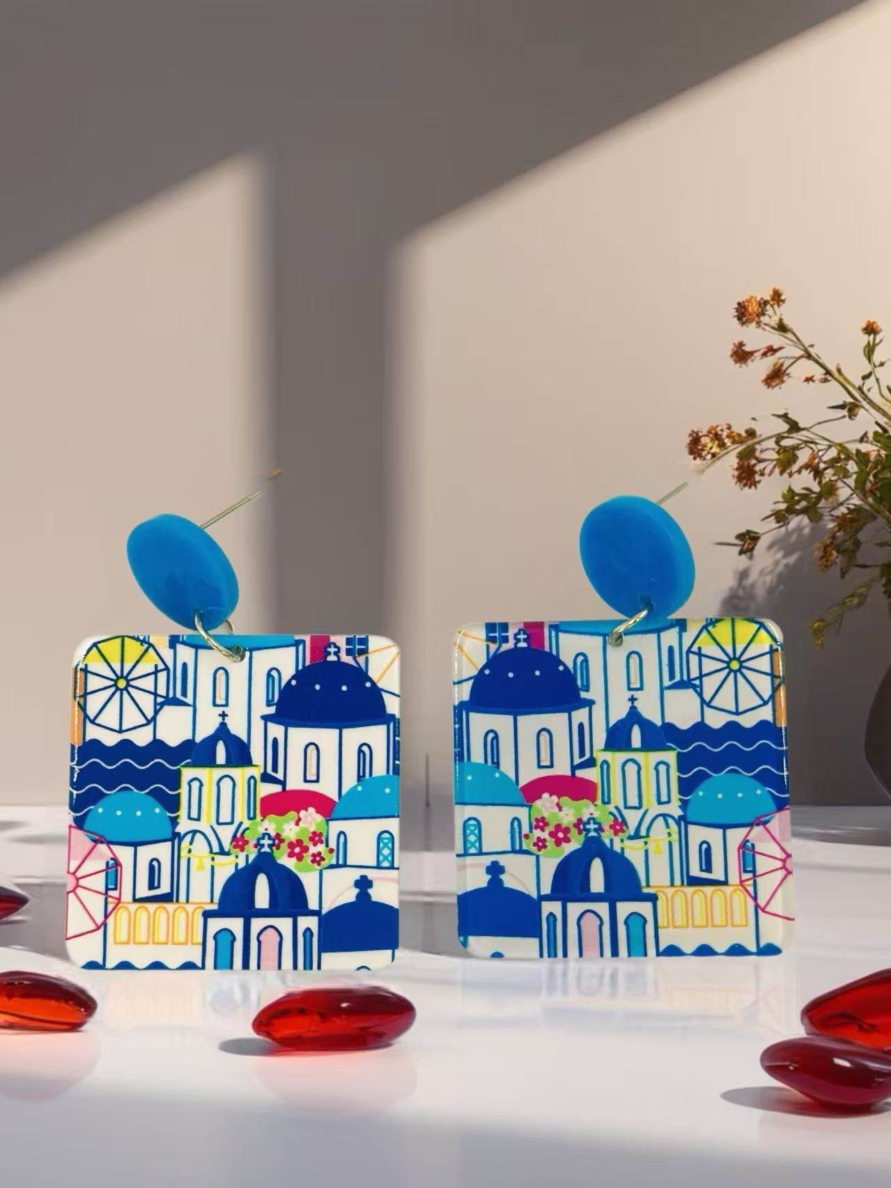 Santorini Dreams Statement Earrings - MODA ACCESSORIES