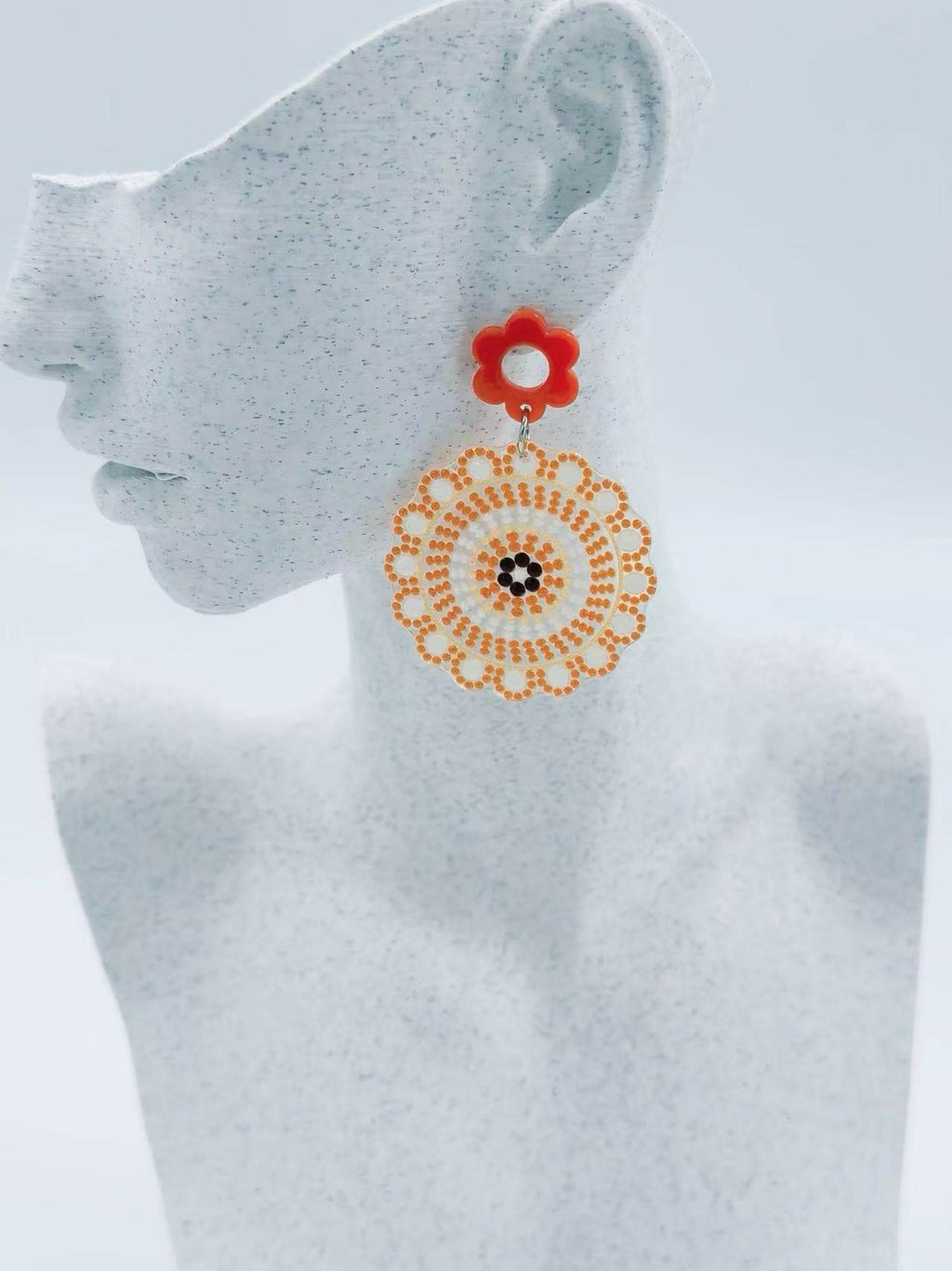 Retro Bloom Mandala Earrings - MODA ACCESSORIES