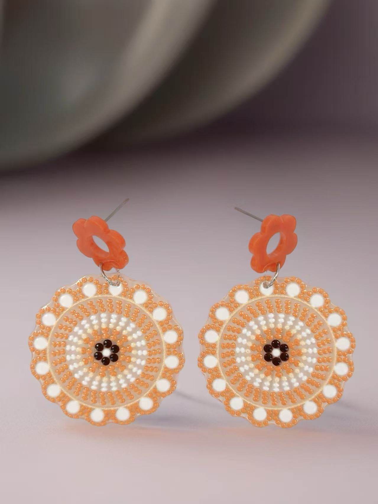 Retro Bloom Mandala Earrings - MODA ACCESSORIES