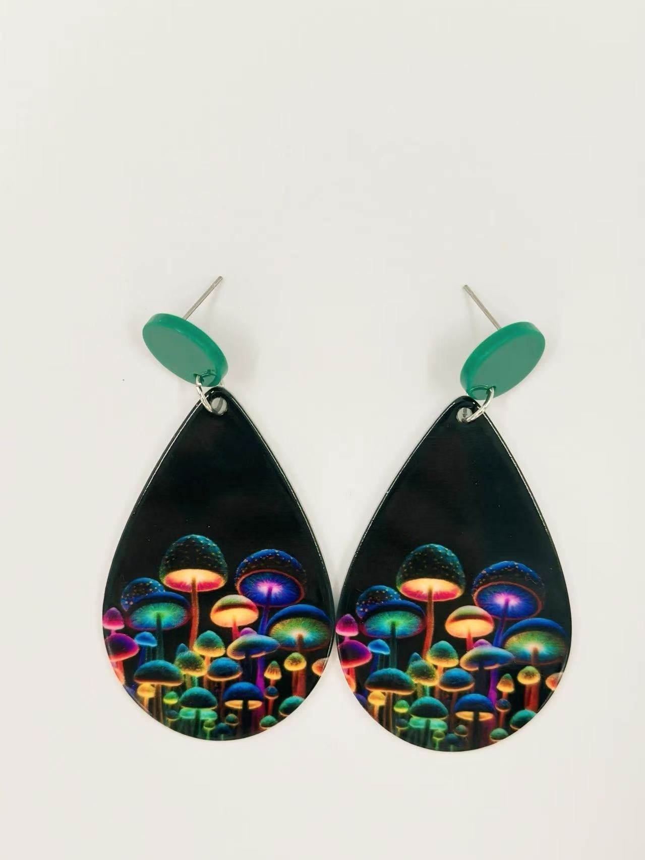 Glow Forest Mushroom Stud Earrings - MODA ACCESSORIES