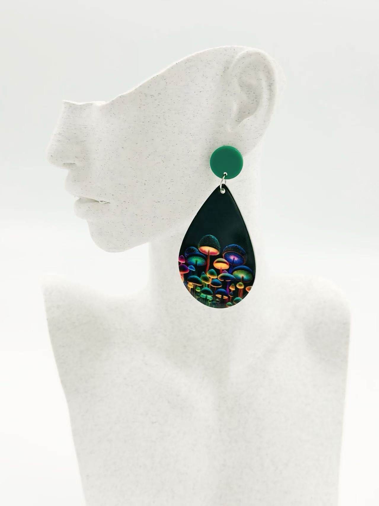 Glow Forest Mushroom Stud Earrings - MODA ACCESSORIES