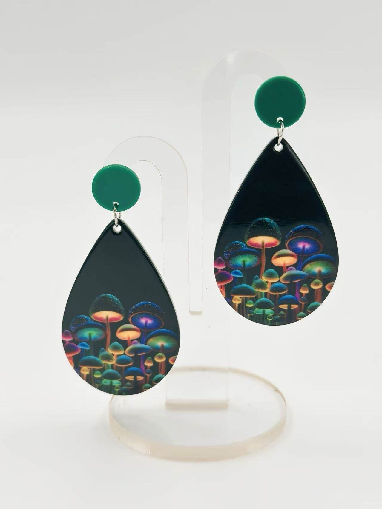 Glow Forest Mushroom Stud Earrings - MODA ACCESSORIES