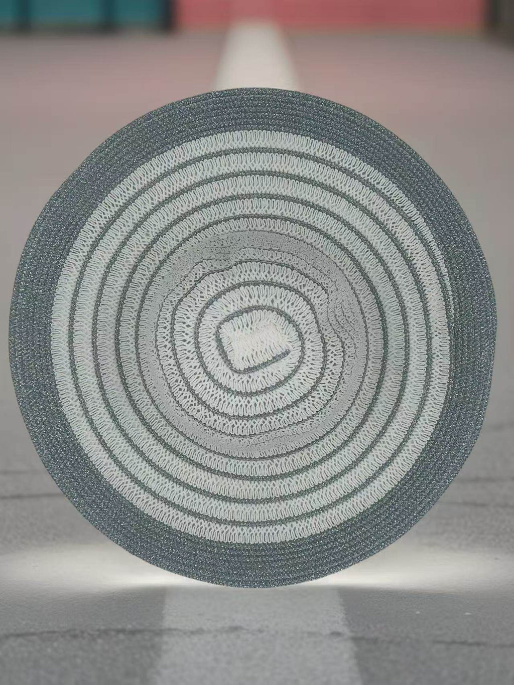 Striped Wide-Brim Woven Sun Hat - MODA ACCESSORIES