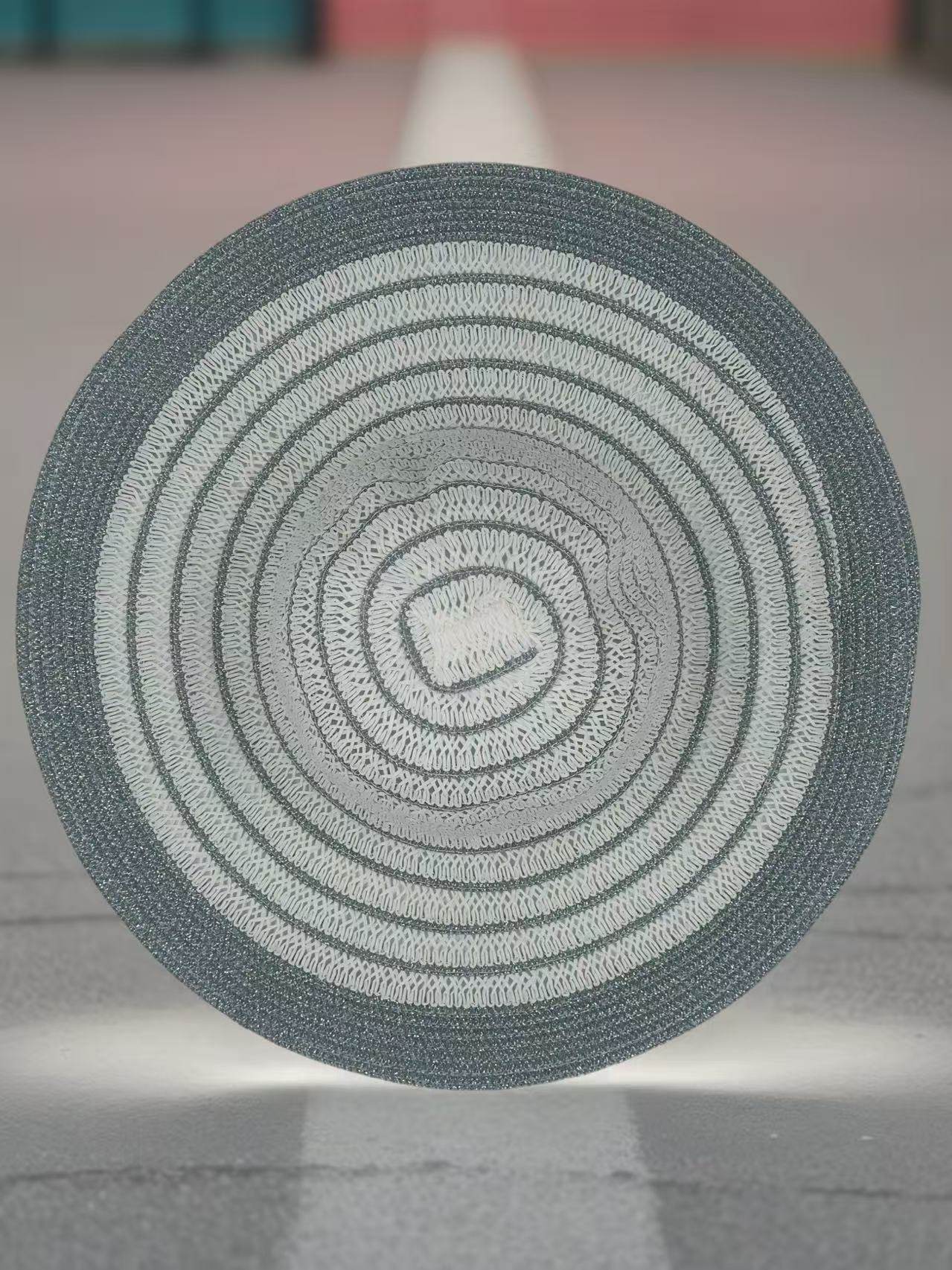 Striped Wide-Brim Woven Sun Hat - MODA ACCESSORIES