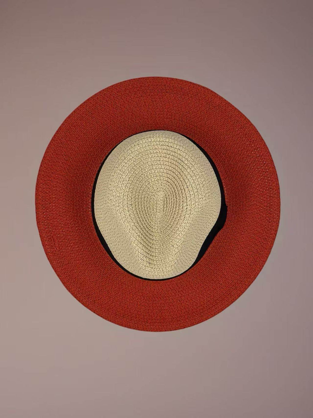 Two-Tone Wide-Brim Beach Fedora Hat - MODA ACCESSORIES